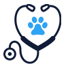 Veterinary statoscopes with paw print