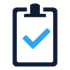 Clipboard with checkmark graphic